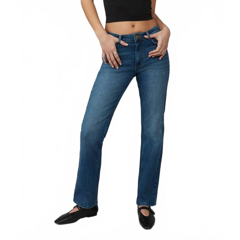 NEW LOLA JEANS denver high rise straight jeans in dim sky